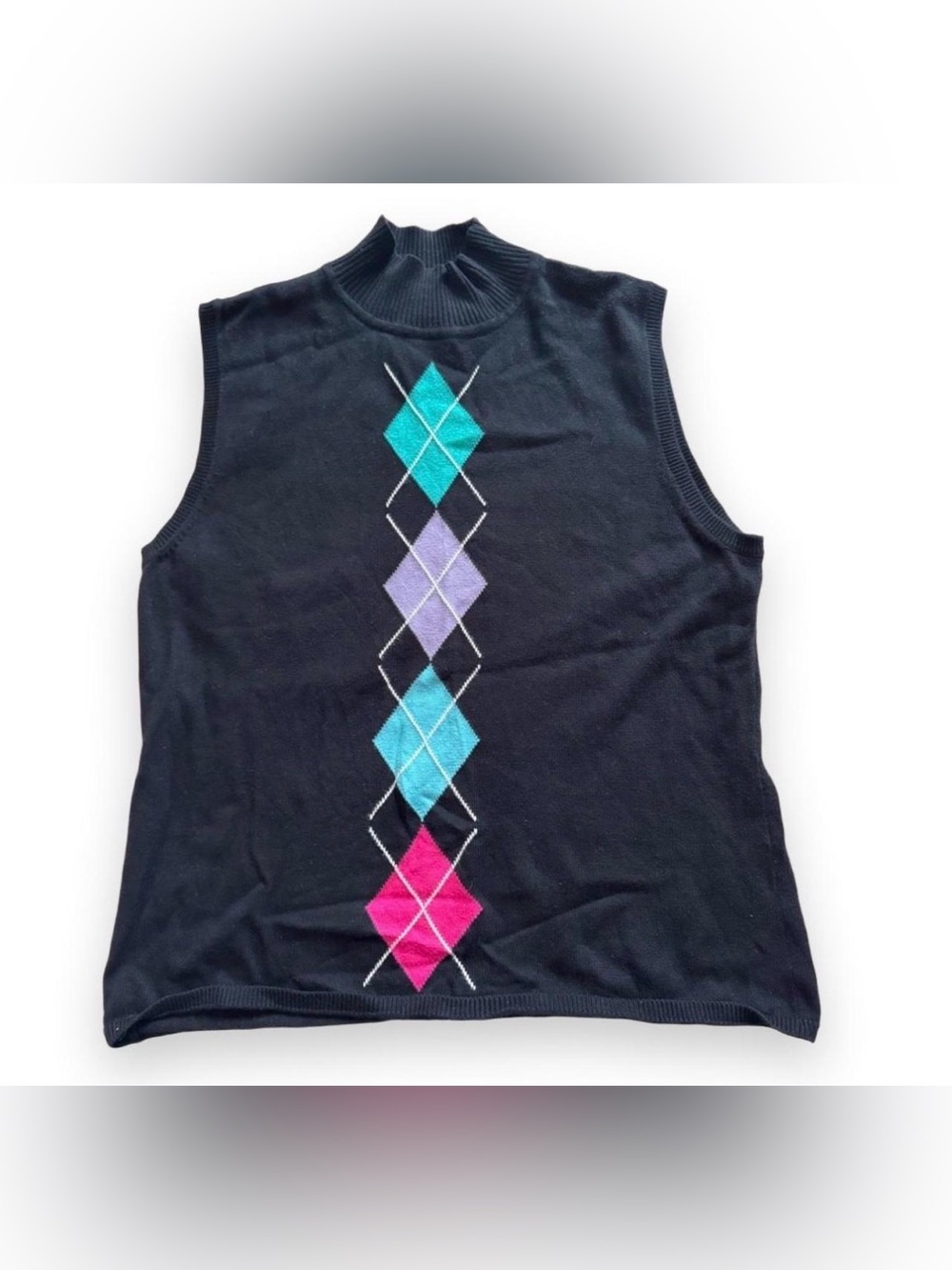 Vtg argyle sweater vest